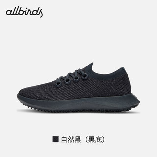 allbirds Tree Dasher 2 绿科技桉树跑鞋二代防滑透气运动男女鞋 自然黑（黑底） 37 女码