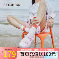 斯凯奇（Skechers）泡泡鞋夏季休闲沙滩鞋凉鞋女鞋厚底舒适软底运动拖鞋女111246 紫丁香色/LIL 35