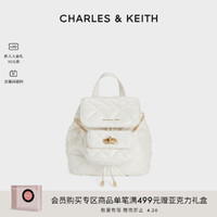 CHARLES & KEITH CHARLES&KEITH新品CK2-60151400菱格大容量双肩包女