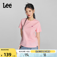Lee 24春夏新品多版型圆领Logo印花日常女短袖T恤休闲LWT0082