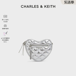 CHARLES & KEITH CHARLES&KEITH24春夏新款CK2-80151353菱格爱心链条单肩斜挎包