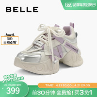 BeLLE 百丽 网面透气老爹鞋女鞋2024夏季新款鞋子厚底运动鞋B1859BM4