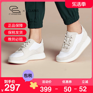 Clarks 其乐 女鞋春秋透气拼接撞色马卡龙厚底增高休闲薄款运动鞋