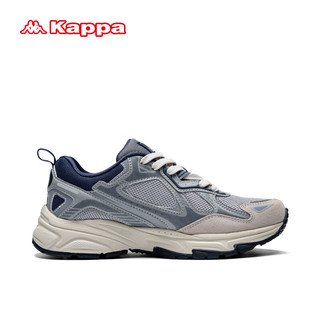 卡帕（Kappa）老爹鞋子男鞋厚底增高运动鞋透气休闲鞋 灰棕蓝 40.5