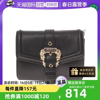 VERSACE 范思哲 中古99新范思哲JEANS/VERSACEJEANS黑色PU女士单肩包