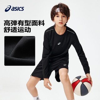 asics TiGER asics/亚瑟士童装2024年新款男女童运动休闲速干百搭针织T恤