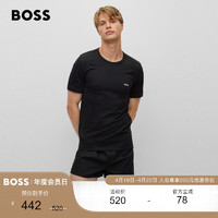 HUGO BOSS 男士棉质平纹针织打底短袖T恤三件装