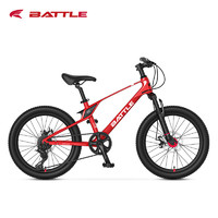 BATTLE 邦德富士达 邦德·富士达自行车儿童中大童男童6一12岁男孩女孩单车18寸红色