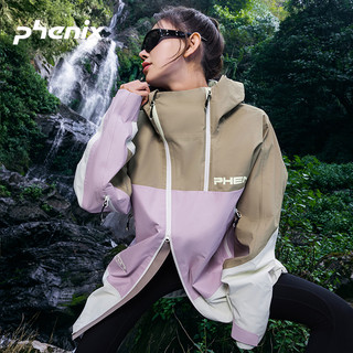 Phenix 冲锋衣女款2024新款户外春秋男士可防水防风运动粉色外套