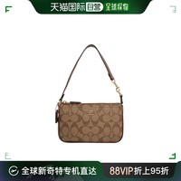 COACH 蔻驰 香港直邮Coach蔻驰女士手拿包PVC配皮小巧便携柔软CA738IMCAH