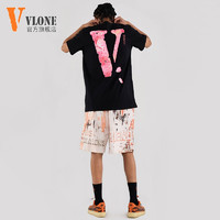 VLONE 短袖T恤 半袖圆领印花休闲打底衫