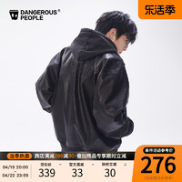 Dangerous People Dangerouspeople薛之谦dsp皮夹克刺绣字母高街潮秋冬情侣重磅外套