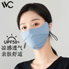 VVC 防晒口罩护眼角女薄款防紫外线遮阳冰丝凉感防晒透气面罩 灰度蓝 护眼版二代-灰度蓝