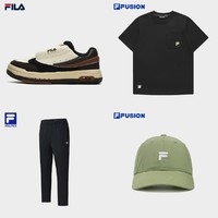 FILA 斐乐 男款运动板鞋+运动长裤+T恤+帽子