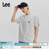 Lee24春夏舒适版91B口袋短袖T恤男休闲LMT0074703RX 花灰色 XXL