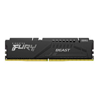 Kingston 金士頓 FURY Beast超級野獸系列 DDR5 6000MHz 臺式機內存 馬甲條 黑色 32GB 16GBx2 CL30