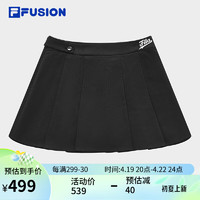 FILA FUSION 斐乐潮牌梭织裙女2024春季时尚休闲半身裙百褶裙