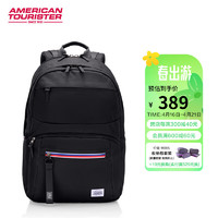 美旅 箱包时尚电脑包男女双肩包大容量旅行背包QN6黑色