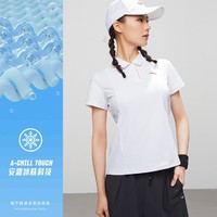 ANTA 安踏 女士短袖POLO衫夏季简约亲肤透气翻领运动t恤上衣女