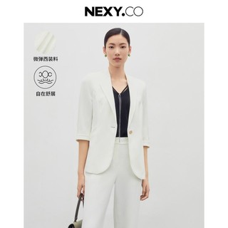 NEXY.CO 奈蔻 经典简约七分袖女士西装外套西服