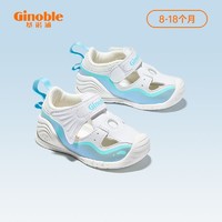 Ginoble 基诺浦 夏季凉鞋男宝女童学步鞋防滑透气时尚包头宝宝鞋软底机能鞋
