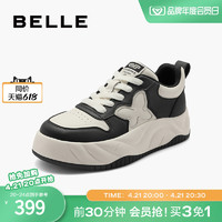 BeLLE 百丽 熊猫鞋板鞋厚底小白鞋女2024春夏新款运动休闲鞋B2D1DAM4