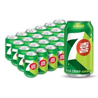 88VIP：7-Up 七喜 百事可乐7喜美年达汽水碳酸饮料330ml*24罐整箱饮品（包装随机） 1件装