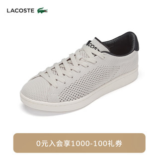 LACOSTE法国鳄鱼女鞋24夏季舒适网眼运动休闲鞋47SFA0068 2G9 米白/黑色 3.5