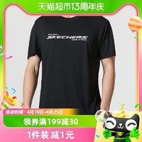 88VIP：SKECHERS 斯凯奇 运动T恤新款男士圆领短袖T恤衫P224M029-0018