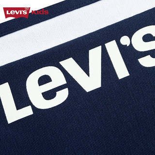 Levi's李维斯童装24夏季男童针织短裤儿童学院风撞色裤子 深靛蓝 150/63(M)