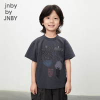 jnby by JNBY江南布衣童装圆领短袖T恤宽松24春男女童1O3110160 031/深灰 100cm