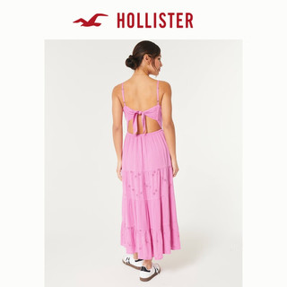 HOLLISTER24年春夏中长款飘逸可爱层叠吊带连衣裙女 357863-1 粉色 XXS (160/80A)标准版