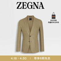 杰尼亚（Zegna）夏季橄榄绿 Oasi Lino 衬衫夹克773530A7-1DJSS0-60