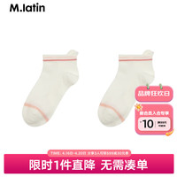 M.Latin/马拉丁童装儿童袜子24夏女大童精梳棉舒适趣味短袜 半漂白 120