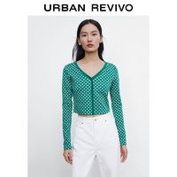 百亿补贴：URBAN REVIVO UR女装复古风甜美碎花紧身薄款T恤衫WL04R4MN2000