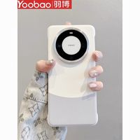 Yoobao 羽博 华为mate60pro手机壳无边框超薄防摔金属镜头大孔素皮保护套