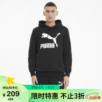 PUMA 彪马 男子 生活系列 Classics Logo Hoodie TR 针织卫衣 531369 01 黑色 亚洲码 L 180/100A