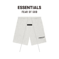 FEAR OF GOD ESSENTIALS 植绒LOGO系列棉质短裤CLASSIC美式高街潮牌经典简约大气时尚 浅燕麦色 S