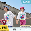 LI-NING 李宁 短袖男夏季新款迪士尼草莓熊联名T恤女圆领宽松情侣运动体恤