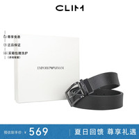阿玛尼（ARMANI） Emporio Armani/阿玛尼 男士时尚休闲针扣腰带 黑色Y4S195 YLO8J 8800