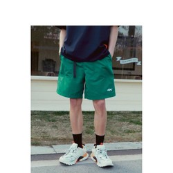 GXG 夏季重磅系列短裤男宽松微皱工装风绣花时尚