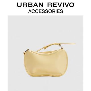 URBAN REVIVO 女士香蕉造型单肩斜挎包 UAWB40246 浅黄 中号