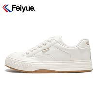 百亿补贴：Feiyue. 飞跃 Feiyue/飞跃2023春季新款女士时尚小白鞋超纤皮潮流保暖休闲板鞋