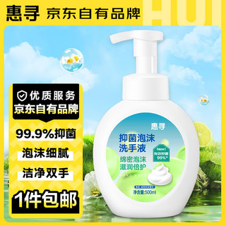 惠寻 花香型洗手液 除菌率99.9%  抑菌泡沫洗手液500ml*1瓶