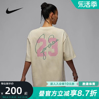 NIKE 耐克 JORDAN短袖女2024夏季男运动背后图案字母T恤HJ3963-113