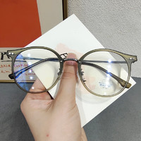 Erilles 文艺TR90近视眼镜架砂绿框+ 161升级防蓝光镜片