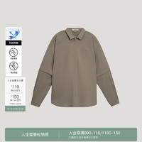 BODYDREAM户外防晒服可两穿梭织休闲外套UPF50+防紫外线衬衫 军绿色 XXXL