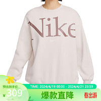 NIKE 耐克 女子卫衣 FN3655-104/浅土褐色L