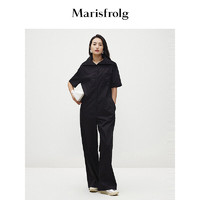 Marisfrolg玛丝菲尔2024春季黑色连体裤高级感时尚小众女 黑色 S
