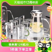 88VIP：CRISTALGLASS 格娜斯 家用带把手玻璃杯水杯套装透明耐高温客厅茶杯喝水杯杯子